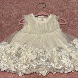 Elegant White Floral Baby Dress